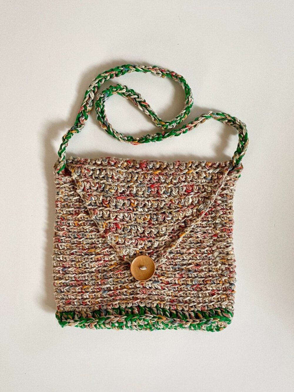 Crochet Soft Crossbody Bag, Everyday Lightweight Crossbody Bag